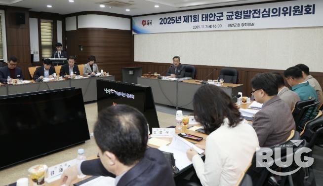 7일 군청 중회의실에서 개최된 균형발전심의위원회 회의 모습